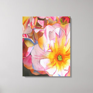 Toile Pastel Cornelia Rose aquarelle peinture