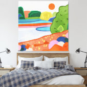 Toile Pastel coucher de soleil sur la vallée (Insitu(Chambre))