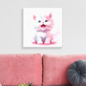 Toile Pastel Couleur Cute Kitten Canvas (Insitu(Salon))