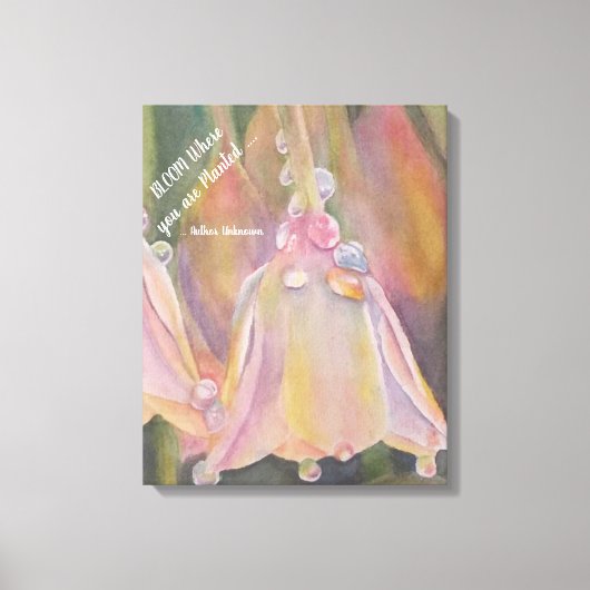 Toile Pastel Dew a laissé tomber les fleurs de cloches e (Recto)