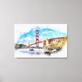 Toile Pastel Golden Gate Bridge à San Francisco (Recto)