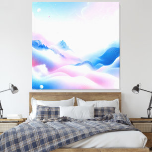 Toile Pastel Horizons : Où les nuages rencontrent les rê