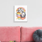 Toile Pastel Paws & Rainbow Sips (Insitu(Salon))