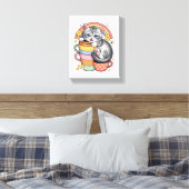 Toile Pastel Paws & Rainbow Sips (Insitu(Chambre))