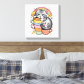 Toile Pastel Paws & Rainbow Sips (Insitu(Chambre))