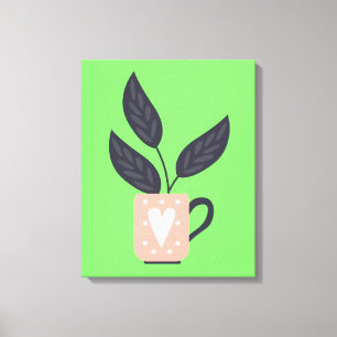 Toile Pastel plante moderne simple