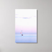 Toile Pastel seascape with a sailboat (Recto)