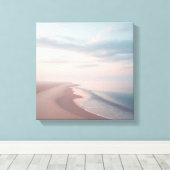 Toile Pastel Sunrise Beach Canvas, Serene Morning Ocean (Insitu (Plancher de Bois))