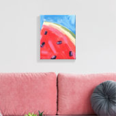 Toile Pastèque rouge | Peinture de fruits à l'aquarelle (Insitu(Salon))