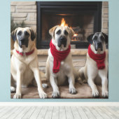 Toile Pasteur anatolien près de la cheminée Noël (Insitu (Plancher de Bois))