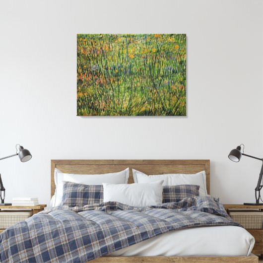 Toile Pasture en fleurs par Vincent van Gogh (Insitu(Chambre))