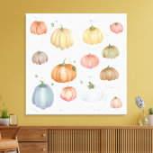 Toile Patch Citrouille couleur aquarelle (Insitu(Salon))