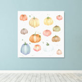 Toile Patch Citrouille couleur aquarelle (Insitu (Plancher de Bois))