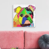 Toile Patchwork Bulldog (Insitu(Salon))