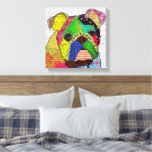 Toile Patchwork Bulldog (Insitu(Chambre))