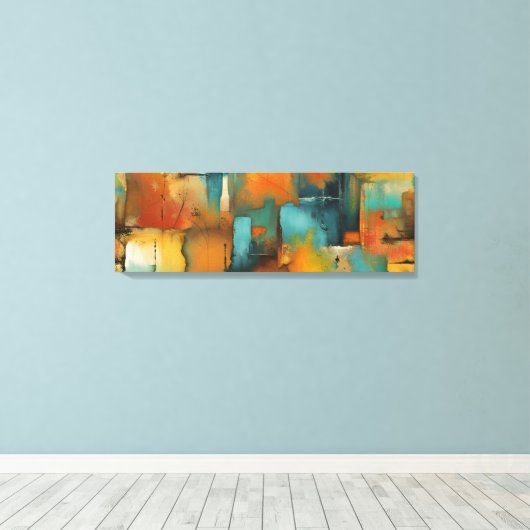 Toile Patchwork d'automne Abstrait (Insitu (Plancher de Bois))