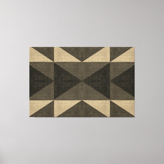 TOILE "PATCHWORK QUILT - CARRÉS NOIRS ET TONNES" (Recto)