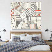 Toile Patchwork rétro : Conception géométrique Abstraite (Insitu(Chambre))
