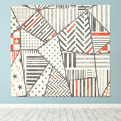 Toile Patchwork rétro : Conception géométrique Abstraite (Insitu (Plancher de Bois))