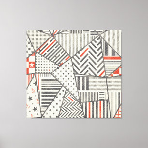 Toile Patchwork rétro : Conception géométrique Abstraite