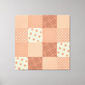 Toile Patchwork Rose Rétro (Recto)