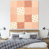 Toile Patchwork Rose Rétro (Insitu(Chambre))