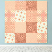 Toile Patchwork Rose Rétro (Insitu (Plancher de Bois))