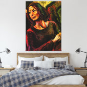 Toile Pâte à huile peinte d'une femme dans un train (Insitu(Chambre))