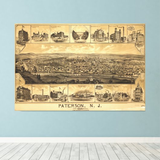 Toile Paterson, New Jersey (1880) (Insitu (Plancher de Bois))