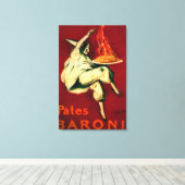 Toile Pates Baroni Poster Vintage Europe (Insitu (Plancher de Bois))