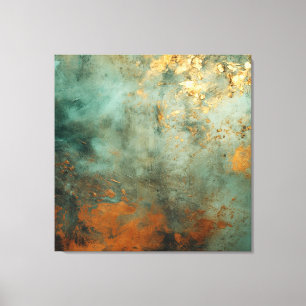 Toile Patina de cuivre métallique rustique