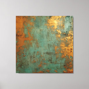 Toile Patina de cuivre métallique rustique