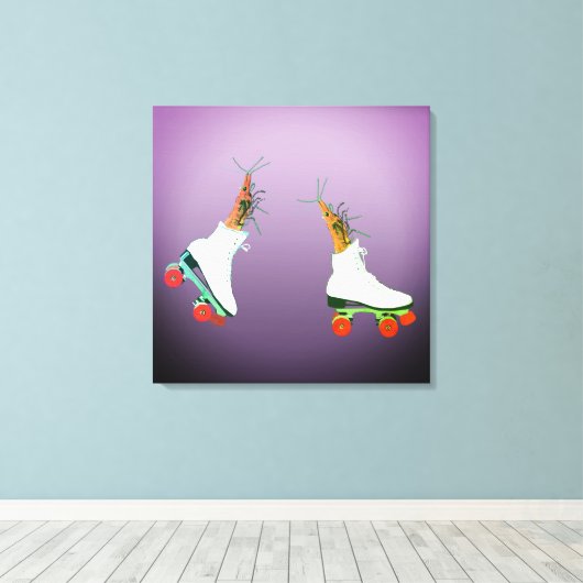 Toile Patinage à rouleaux crevettes Mur Art (Insitu (Plancher de Bois))