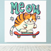 Toile Patinage de chat Miaou (Insitu (Plancher de Bois))