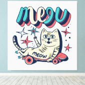 Toile Patinage de chat Miaou (Insitu (Plancher de Bois))