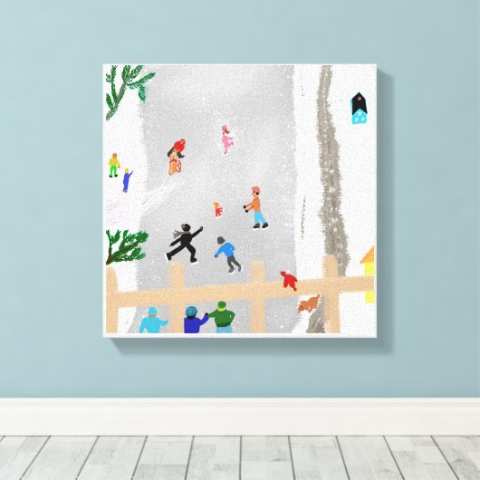 Toile Patinage sur glace en cours (Insitu (Plancher de Bois))