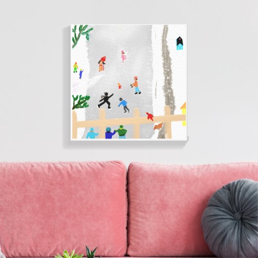 Toile Patinage sur glace en cours (Insitu(Salon))