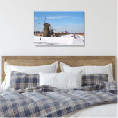 Toile Patinage sur glace le long des moulins à vent en h (Insitu(Chambre))