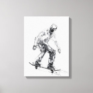 Toile Patineur Abstrait en mouvement
