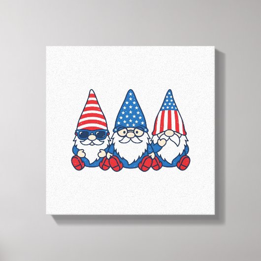 Toile Patriotic Gnome Trio Vintage Vector Shirt Design_1 (Recto)
