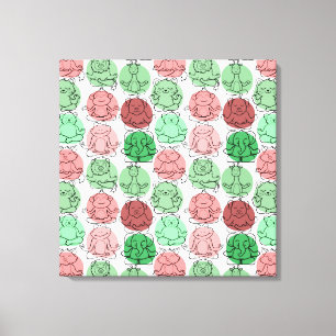 Toile Patter les yoga poses Yoga seamless pattern 18