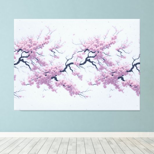 Toile Pattern Cherry Blossoms (Insitu (Plancher de Bois))