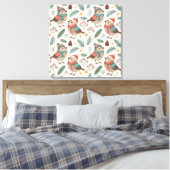 Toile Pattern Scandinavian Christmas Birds (Insitu(Chambre))
