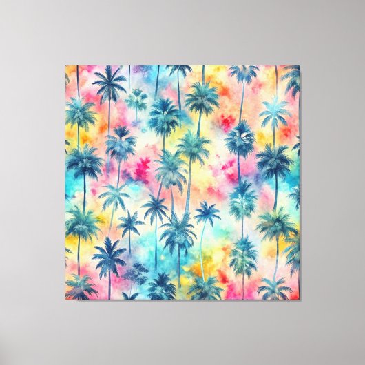 Toile Pattern Tie Dye Palms (Recto)