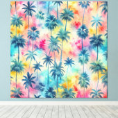 Toile Pattern Tie Dye Palms (Insitu (Plancher de Bois))