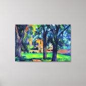 Toile Paul Cezanne - Châtaignier et Ferme, (Recto)