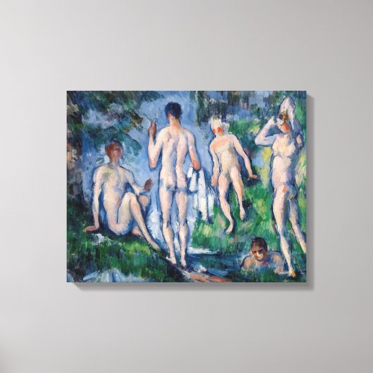 Toile Paul Cezanne - Groupe des Bathères (Recto)