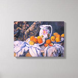 Toile Paul Cezanne - La vie morte avec un rideau