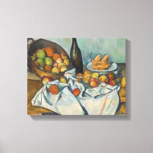 Toile Paul Cezanne - Le panier de pommes (Recto)