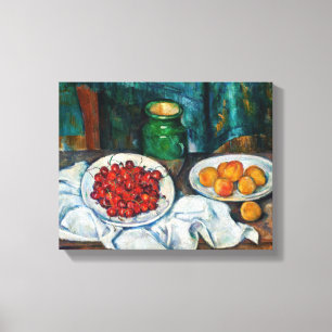 Toile Paul Cezanne - Nature morte aux cerises et aux pêc